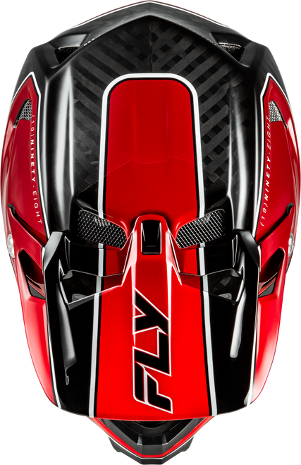 FLY RACING 73-9231L WERX-R FLOW CARBON HELMET BLACK CARBON/RED LG