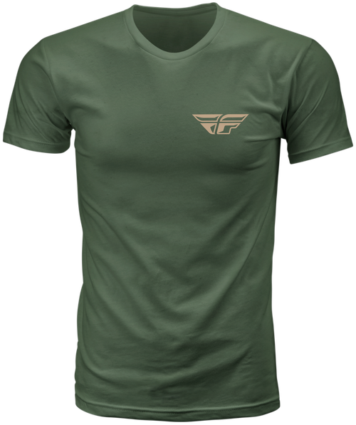 FLY RACING 354-0405L FLY STAPLE TEE GREEN LG