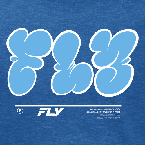 FLY RACING 354-0414YS YOUTH FLY GRAFFITI TEE BLUE YS