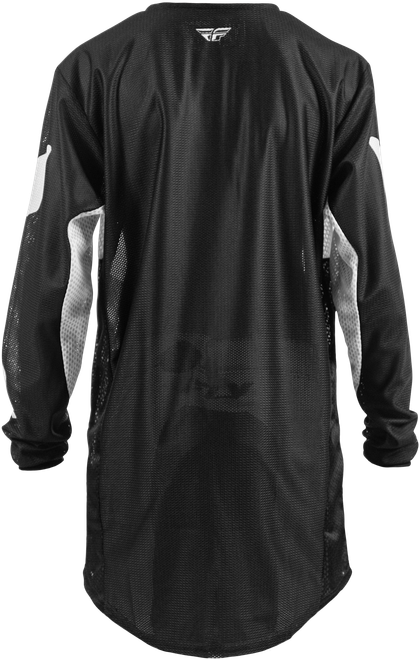 FLY RACING 380-330YM YTH KINETIC MESH JERSEY BLACK/WHITE YM