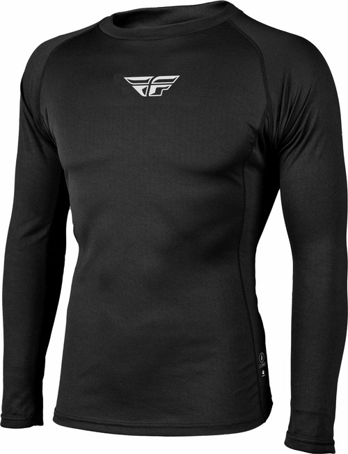 FLY RACING 354-6401XS LIGHTWEIGHT BASELAYER TOP BLACK XS