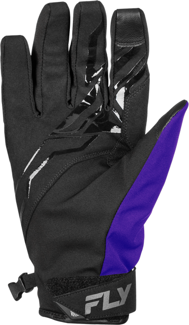 FLY RACING 371-0573X TITLE GLOVES BLACK/PURPLE/GREY 3X