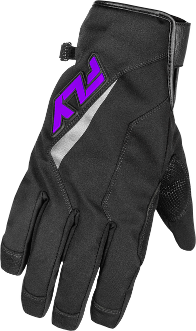 FLY RACING 371-0619X TITLE LONG GLOVES BLACK/PURPLE XL