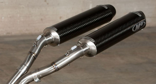 M4 YA9724 SLIP ON SO EXHAUST SYSTEM
CARBON FIBER CF DUAL 2 MUFFLERS W CF END CAPS
STAINLESS STEEL CONNECTOR PIPES
YAMAHA YZF-R1 YZFR1 YZF R1000 R1 1000
07 08 2007 2008
