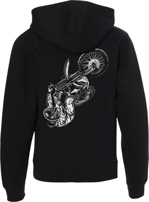 FLY RACING 325-00086YX YOUTH FLY DBK WHEELIE HOODIE BLACK YX