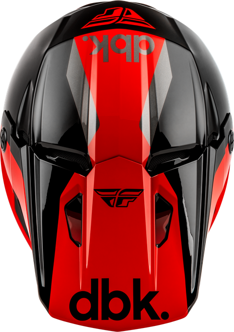 FLY RACING 73-2005L KINETIC DBK HELMET BLACK/RED/GREY LG