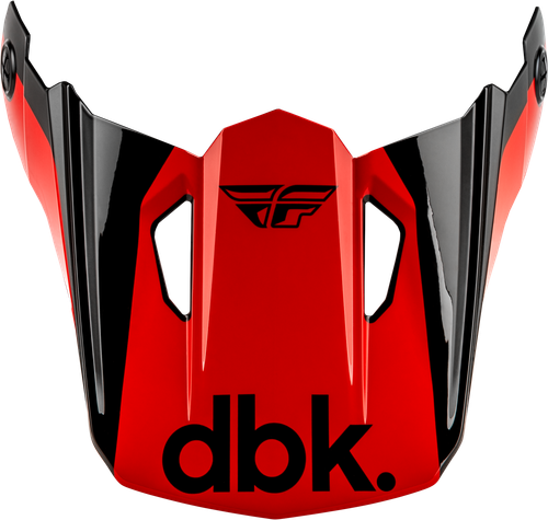 FLY RACING 73-2005VM KINETIC DBK HELMET VISOR BLACK/RED/GREY MD/LG