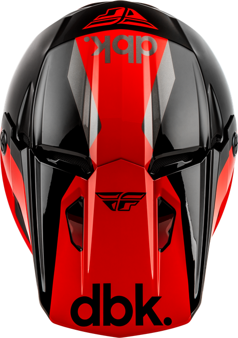 FLY RACING 73-2005XS KINETIC DBK HELMET BLACK/RED/GREY XS