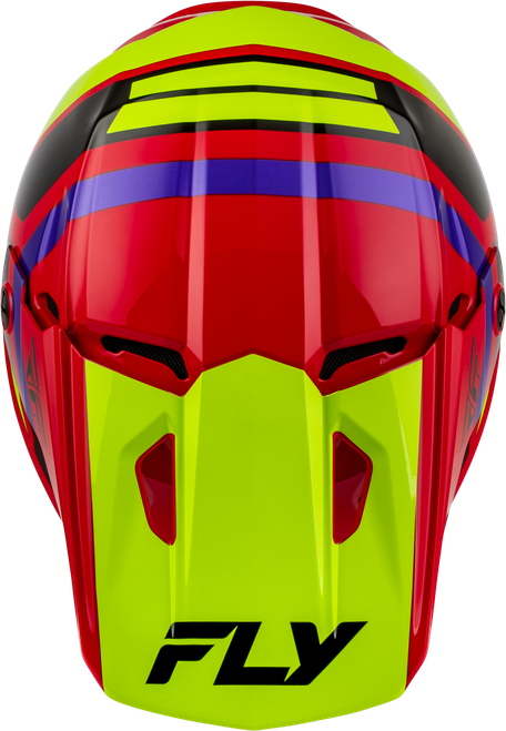 FLY RACING 73-2008YM YOUTH KINETIC SCRAP HELMET RED/HI-VIS/PURPLE/BLACK YM