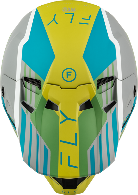 FLY RACING 73-43652X FORMULA CC STRIKE HELMET MATTE GREY/GREEN/TEAL 2X