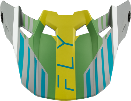FLY RACING 73-4365VM FORMULA CC STRIKE VISOR MATTE GREY/GREEN/TEAL MD/LG