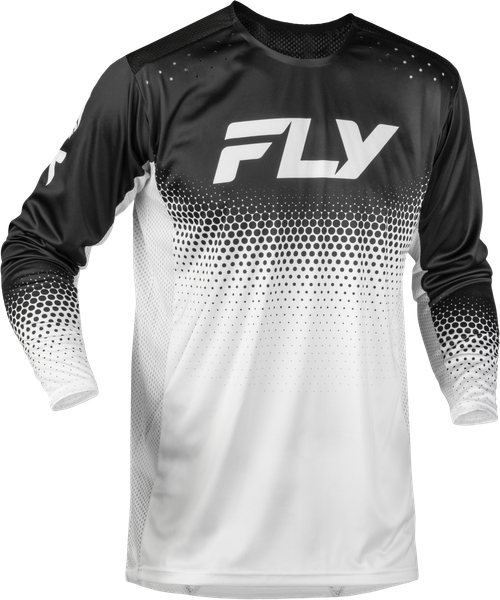 FLY RACING 380-051YXL YTH RAYCE SONAR BICYCLE JERSEY WHITE/BLACK YXL