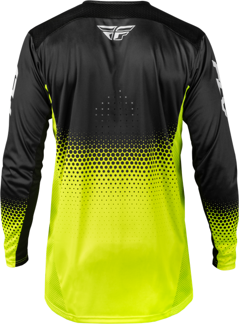 FLY RACING 380-054YL YTH RAYCE SONAR BICYCLE JERSEY HI-VIS/BLACK/WHITE YL