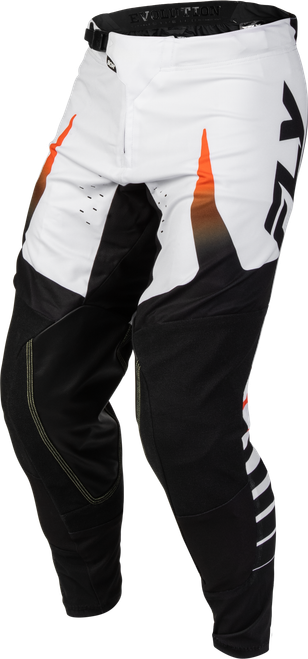 FLY RACING 380-13228 EVOLUTION DST BOLT PANTS WHITE/BLACK/ORANGE SZ 28