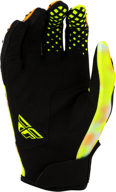 FLY RACING 380-413M KINETIC BLUR GLOVES WHITE/HI-VIS/ORANGE MD
