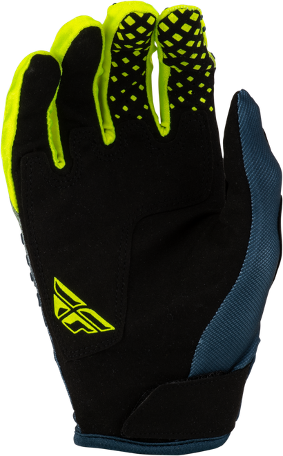 FLY RACING 380-513YL YOUTH KINETIC FADE GLOVES NAVY/HI-VIS/WHITE YL