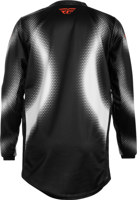 FLY RACING 380-525YM YOUTH KINETIC TORCH JERSEY BLACK/WHITE/ORANGE YM