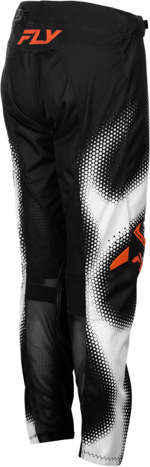 FLY RACING 380-53524 YOUTH KINETIC TORCH PANTS BLACK/WHITE/ORANGE SZ 24