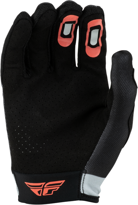 FLY RACING 380-6102X WOMEN'S LITE FLAKE GLOVES BLACK/LIGHT GREY/CORAL 2X