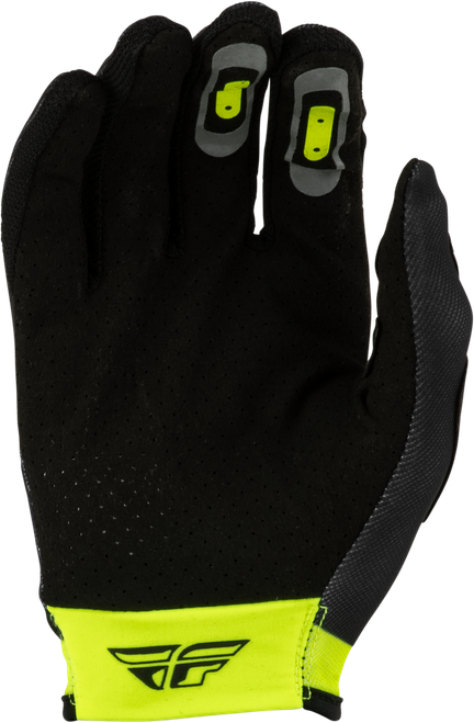 FLY RACING 380-711L LITE FLAKE GLOVES GREY/HI-VIS/BLACK LG