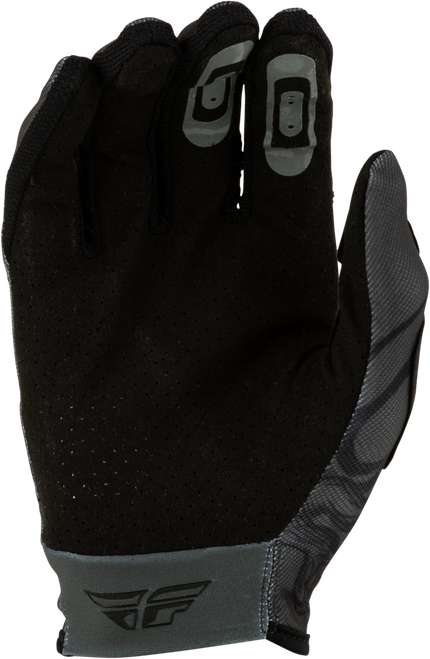 FLY RACING 380-715L LITE DARK SERIES GLOVES GREY/BLACK LG