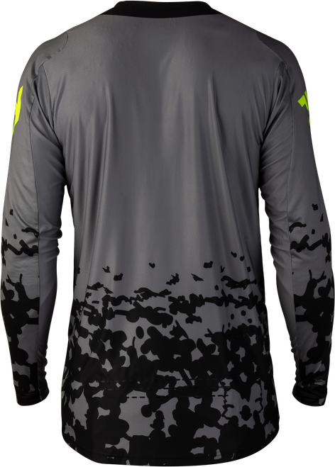 FLY RACING 380-721S LITE FLAKE JERSEY GREY/HI-VIS/BLACK SM