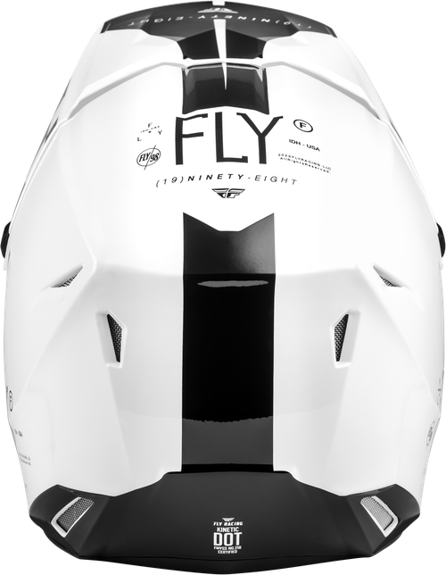 FLY RACING 73-3474XS KINETIC LITE RIVAL HELMET GLOSS WHITE/BLACK XS