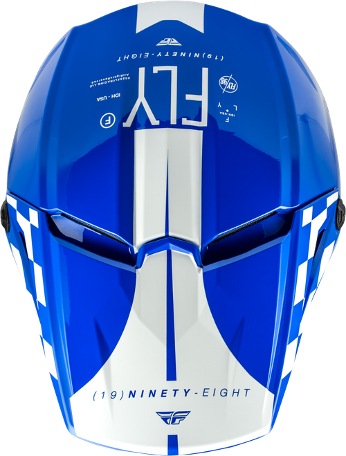 FLY RACING 73-3475XS KINETIC LITE RIVAL HELMET GLOSS BLUE/WHITE XS