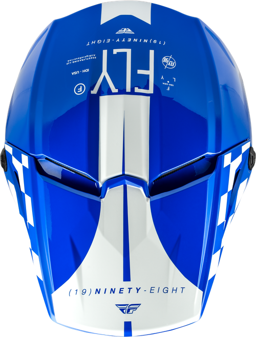FLY RACING 73-3475YS YTH KINETIC LITE RIVAL HELMET GLOSS BLUE/WHITE YS