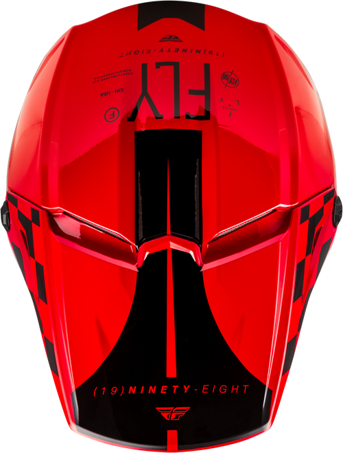 FLY RACING 73-3476XS KINETIC LITE RIVAL HELMET GLOSS RED/BLACK XS