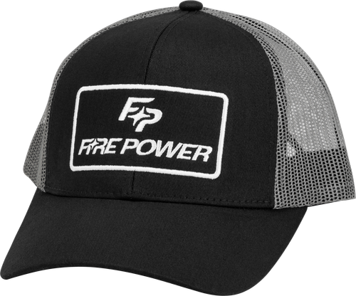 FIRE POWER 99-8108 CURVED BILL HAT BLACK/GREY