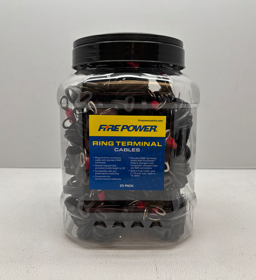 FIRE POWER 040-0001-25-02 25/PK RING JAR DISPLAY RING TERMINAL CABLES