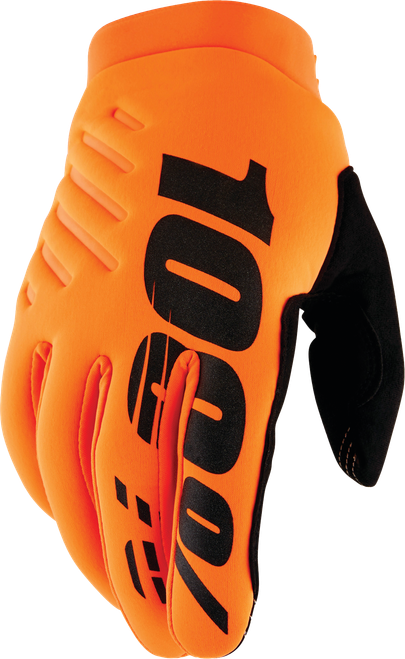 100% 10004-00007 BRISKER YOUTH GLOVES FLUO ORANGE/BLACK XL