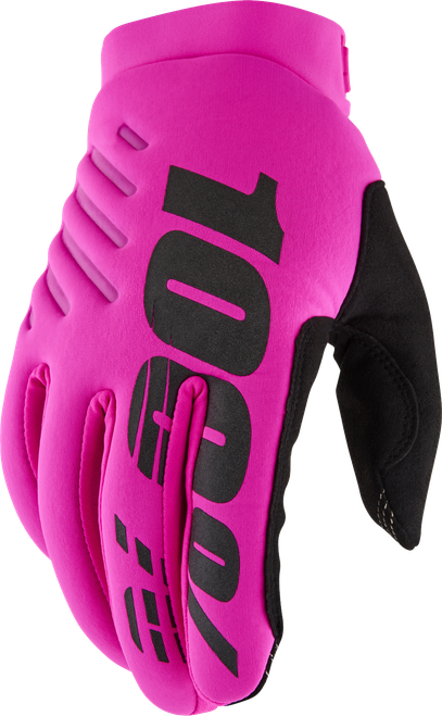 100% 10005-00008 BRISKER WOMEN'S GLOVES NEON PINK/BLACK LG