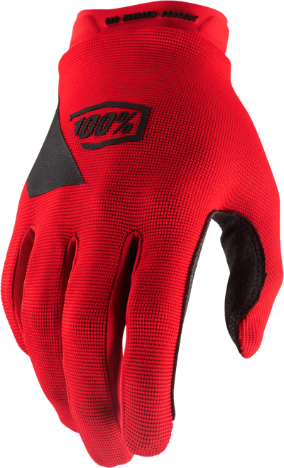 100% 10012-00006 RIDECAMP YOUTH GLOVES RED LG