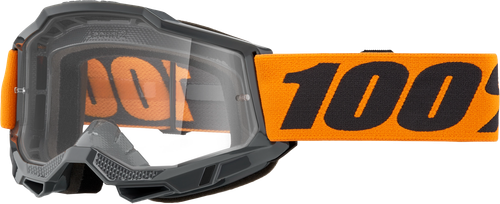 100% 50027-00015 STRATA 2 GOGGLE NEON ORANGE CLEAR LENS