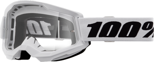 100% 50027-00019 STRATA 2 GOGGLE WHITE CLEAR LENS