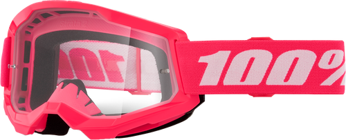 100% 50031-00011 STRATA 2 JUNIOR GOGGLE PINK CLEAR LENS
