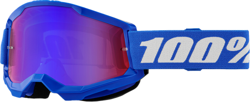100% 50032-00008 STRATA 2 JUNIOR GOGGLE BLUE MIRROR RED/BLUE LENS