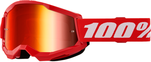 100% 50032-00012 STRATA 2 JUNIOR GOGGLE RED MIRROR RED LENS