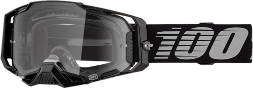 100% 50004-00030 ARMEGA GOGGLE BLACK CLEAR LENS
