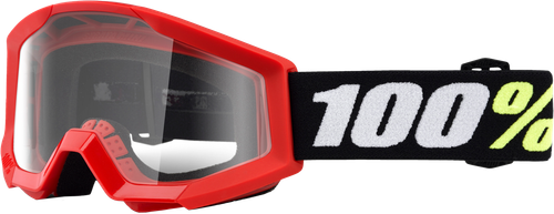 100% 50033-00005 STRATA MINI GOGGLE RED CLEAR LENS