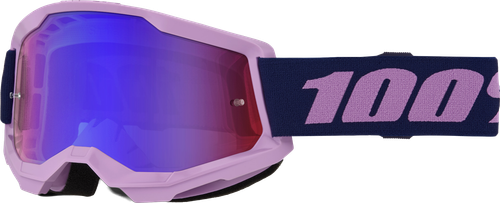 100% 50028-10025 STRATA 2 GOGGLE PURPLE RED/BLUE MIRROR LENS