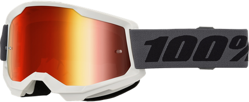 100% 50028-10026 STRATA 2 GOGGLE GREY RED MIRROR LENS