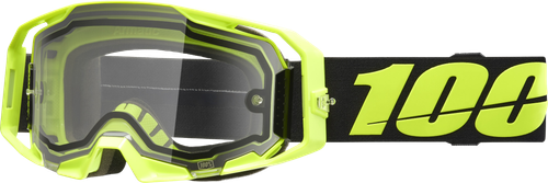 100% 50070-10004 ARMATIC ENDURO MOTO GOGGLE NEON YELLOW CLEAR