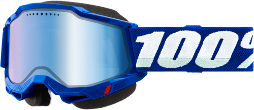 100% 50022-10009 ACCURI 2 SNOWMOBILE GOGGLE BLUE W/ BLUE MIRROR LENS