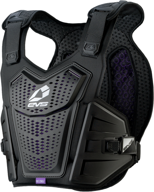 EVS F1PRO-BK-L/XL F1 PRO CHEST PROTECTOR W/REZRO BLACK/WHITE LG/XL