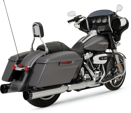 KHROME WERKS 202650 4-1/2" HP-Plus® Slip-On Mufflers - Smoked Chrome with Tracer Touring - Open Box