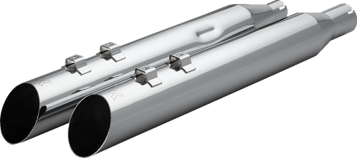 KHROME WERKS 40FSL-1012-CHR HP-Plus® Slip-On Mufflers - 4" M8 Slash Up with Ripper Baffle Chrome - Open Box