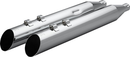 KHROME WERKS 40FST-1011-CHR HP-Plus® Slip-On Mufflers - Straight Cut 4" M8 Chrome - Open Box
